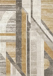 Dynamic Rugs ZAHARA 4415-970 Grey and Gold